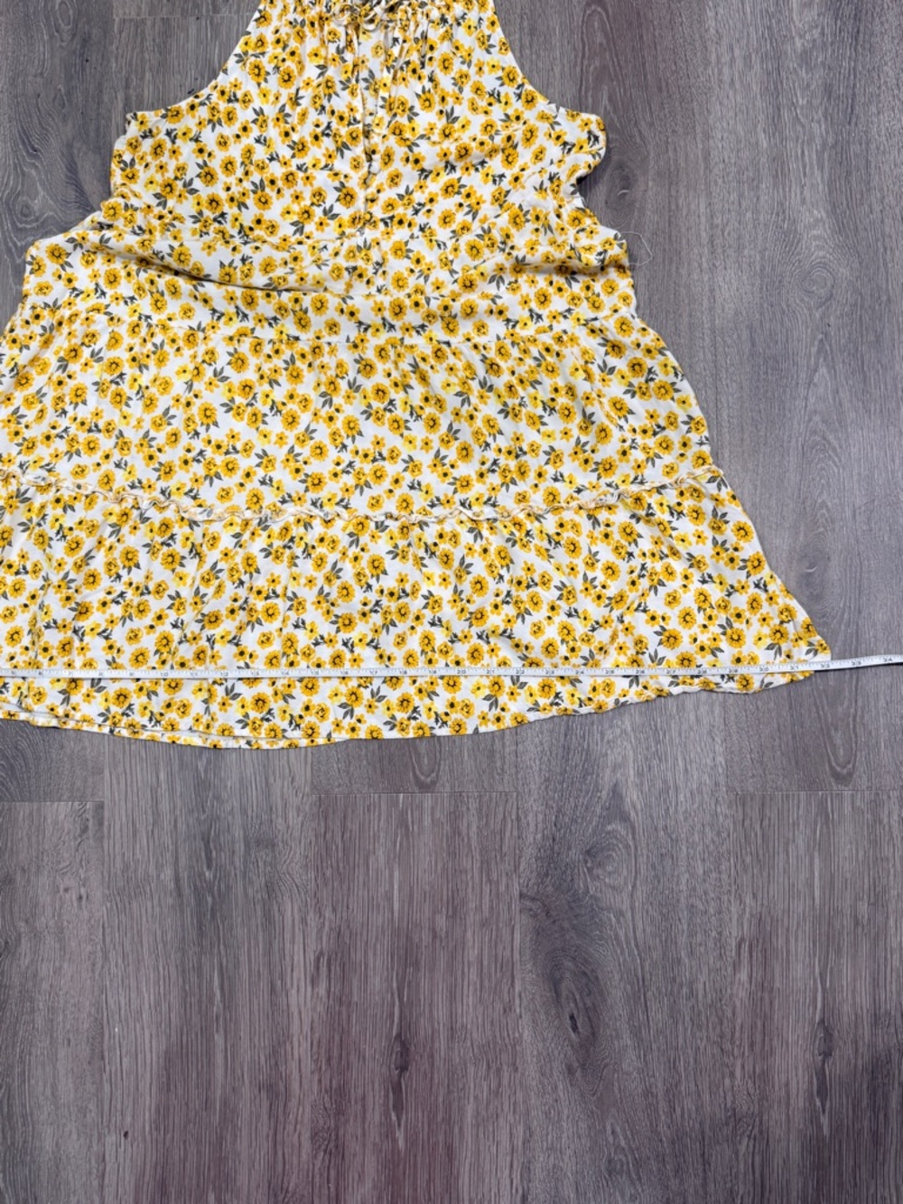Justify Yellow Floral Tie-Neck Mini Dress - Picture 7 of 11